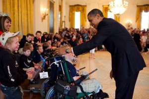 The Wight children meet President Obama